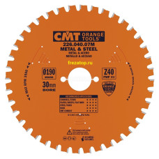 226.040.07M CMT Диск пильный 190x30x2,0/1,6 0° прямой с фаской зуб Z=40