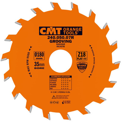 240.050.07R CMT Диск пильный 180x35x5,0/3,0 15° прямой зуб Z=18