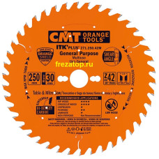 271.250.42M CMT Диск пильный 250x30x2,4/1,6 Z=42 +18° косой зуб 8°/10°