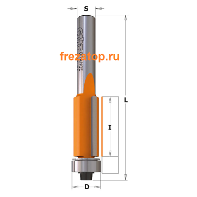 906.095.11 CMT Фреза обгонная с нижним подшипником хвостовик S=8 D раб.=9,5x25,4