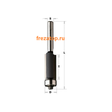 Фреза концевая обгонная с нижним подшипником монолитная S6 D6,35 I25,4 L63,5 CMT PRO 706.0625