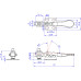 Зажим механический вертикальный GH-201, усилие 27 кг
