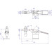 Зажим горизонтальный GH-225-DHB усилие 227 кг