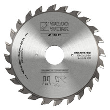 Диск пильный для подрезного узла 120*20H*12+12T A=10º FT Woodwork 41.120.20