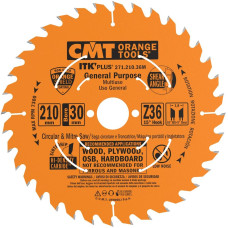 271.210.36M CMT Диск пильный 210x30(+25)x1,8/1,2 15° 10° ATB + 8° SHEAR Z=36