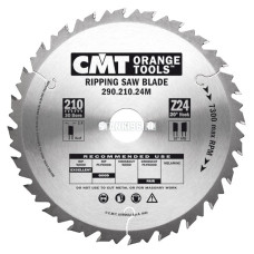 290.210.24L CMT 210x25x2,8/1,8 Z24 α=20° косой зуб пила, ручной инстр. (дерево: продольно)