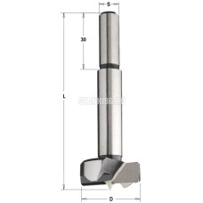 512.261.31 CMT Сверло чашечное легированная сталь 26x90 Z=2+2 хвостовик S=10x30 правое вращение