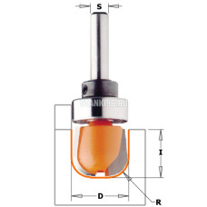 851.002.11B CMT Фреза пазовая (Чаша) (верх. подш.) хвостовик S=6,35 D раб.=19x16