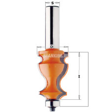 855.902.11 CMT Фреза мультипрофильная (Карниз) с нижним подшипником хвостовик S=12,7 D раб.=27x41