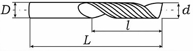 Фреза однозаходная спиральная размеры